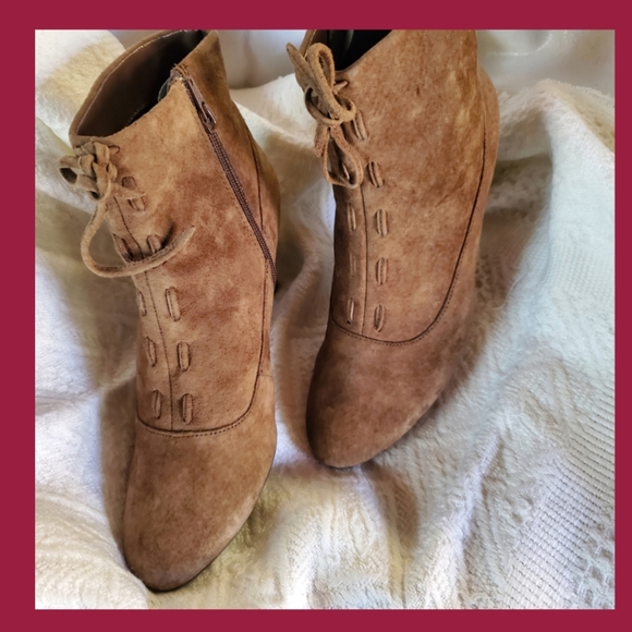 Seude Stilleto Ankle Boots - Picture 4 of 9